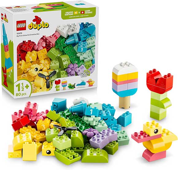 Costruzioni LEGO DUPLO con animali, numeri e piccoli oggetti