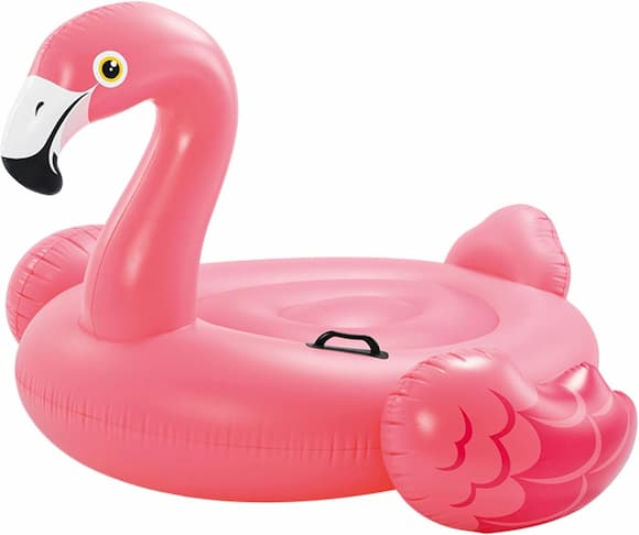 Fenicottero gonfiabile rosa con maniglia per mare e piscina