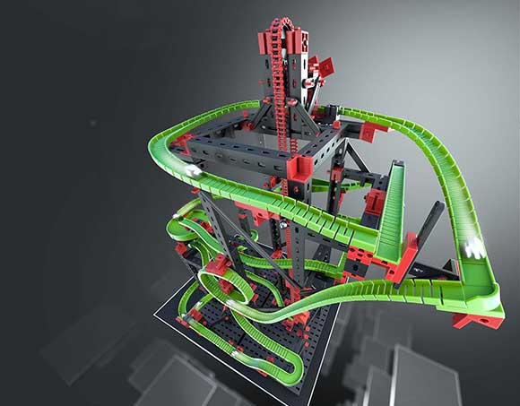 pista per biglie motorizzata da costruire