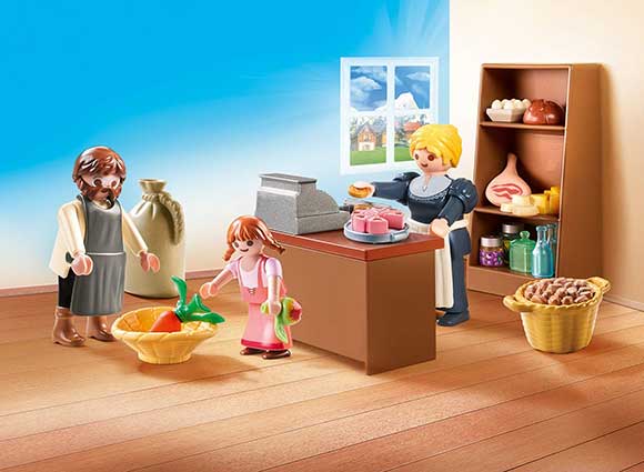 PLAYMOBIL Heidi negozio della famiglia Keller con personaggi e bancone