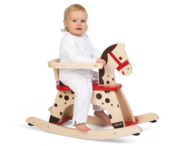 Small Foot cavallo a dondolo con schienale per bambini Ride On Toy 9402 