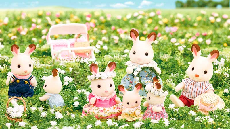 Sylvanian families ricci conigli e scoiattoli bebè da collezione
