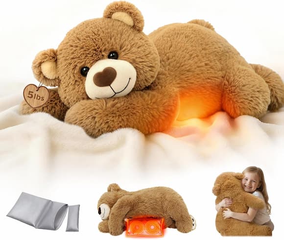 Orsetto peluche riscaldabile per bambini con cuscinetto termico