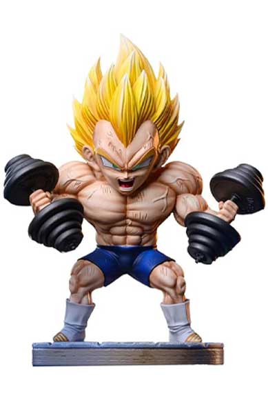 statuetta di vegeta mentre si allena