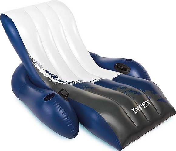 Chaise longue gonfiabile Intex con schienale e braccioli